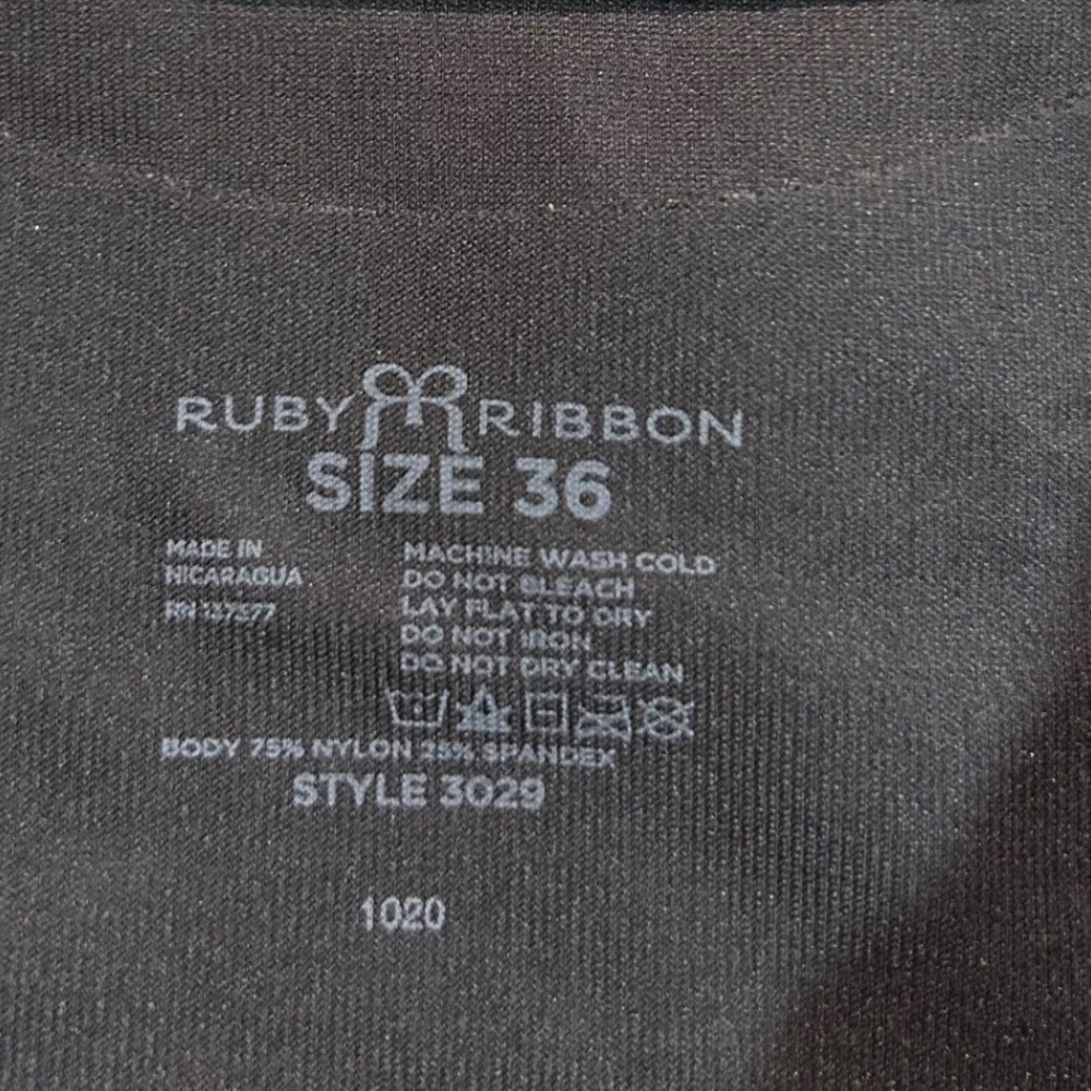 Ruby Ribbon Demiette Bra Women Size 36 Black Style 3029 Wireless Shaping bra - Picture 4 of 4